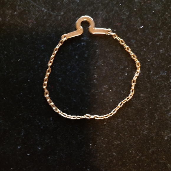 Vintage Colibri - Tie Bar/Chain - Button Style 18KT Gold Electroplate - Picture 8 of 9